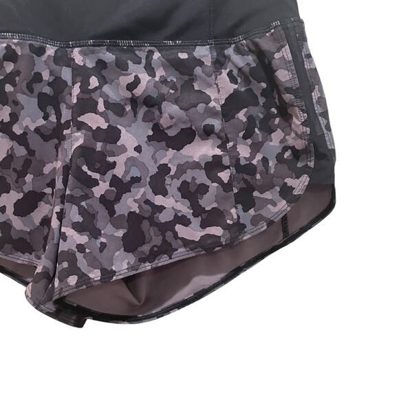 Athleta Running Free Printed Short 3.5” Mid Rise Pockets Black Gray Size XXS - Picture 7 of 10